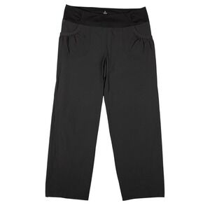 prAna Summit Straight Leg Pants Womens XL Short Black Hiking Outdoor Pull On